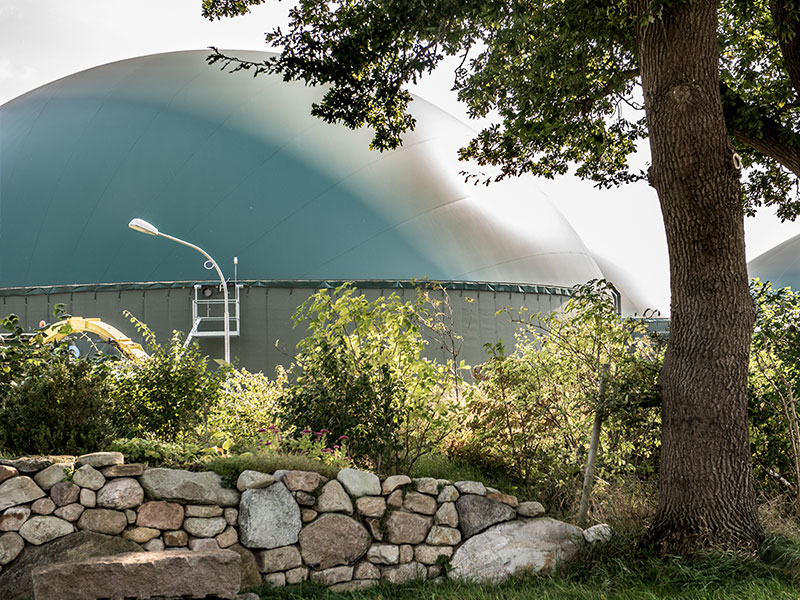 Biogas Membran Wetterschutz
